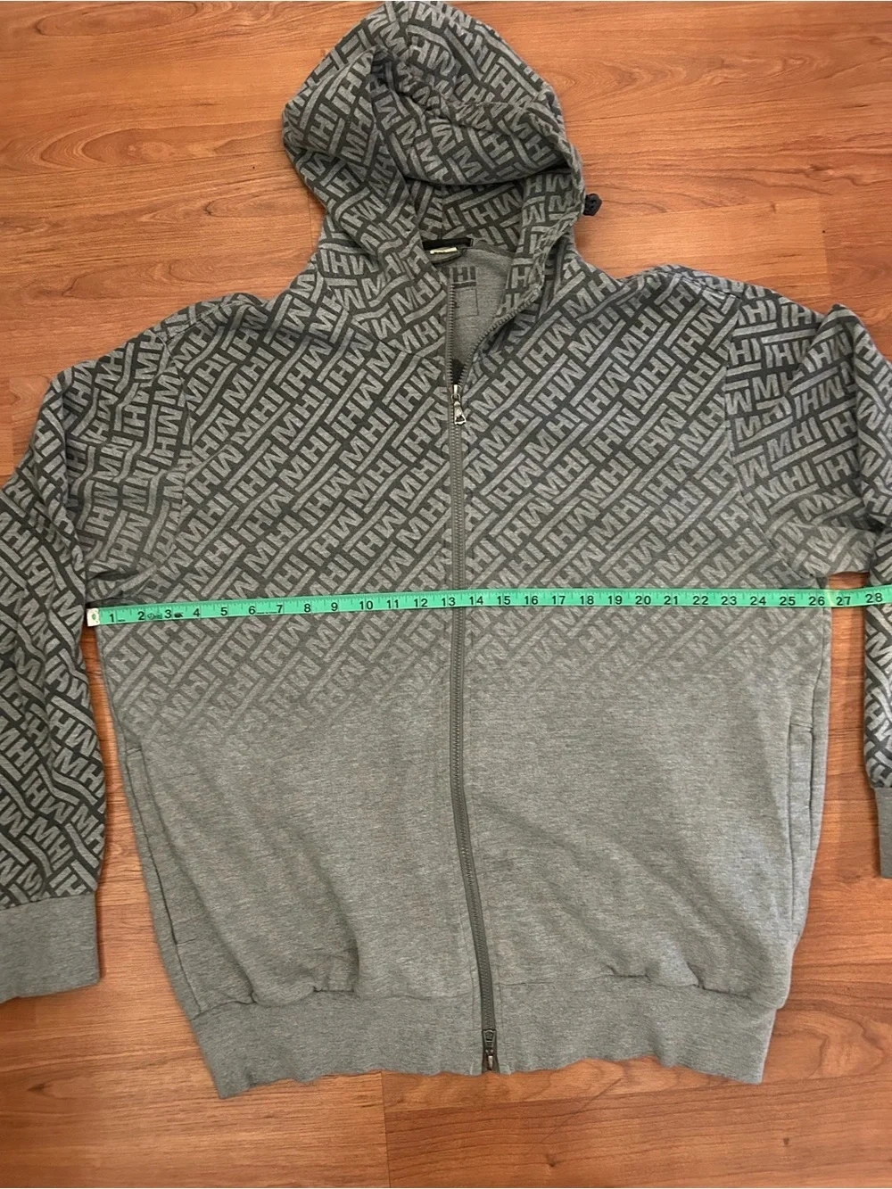 MAHARISHI Hardy Blechman Cotton monogram zip up hoodie XL
